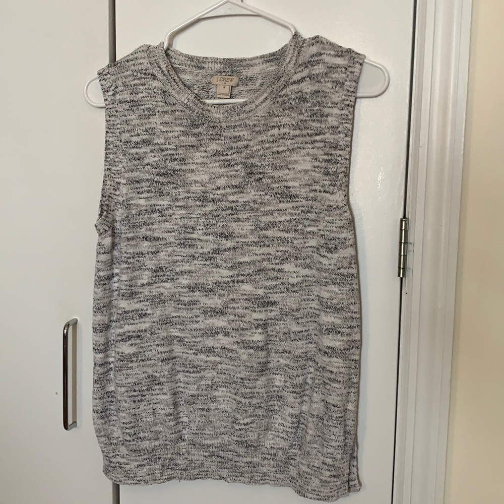 J Crew Preppy Sweater Vest Light Grey